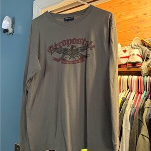 Aeropostale Charcoal Long Sleeve Men's Tee